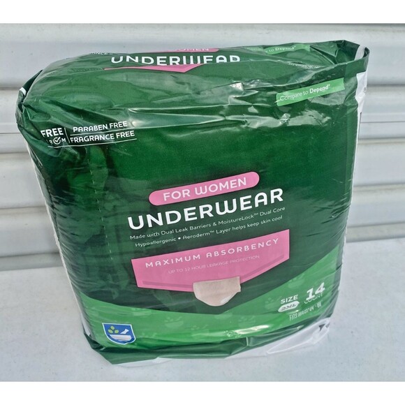 Women's Disposable Underwear Size 2XL Max Absorbency 14 Pack Rite Aid Brand -NEW - Picture 4 of 7